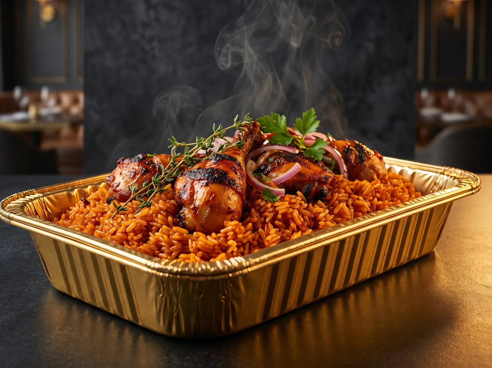 Jollof Rice — Nigerian dish tray